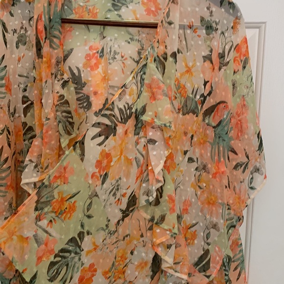 Sheer Floral Cover-Up - Picture 3 of 7